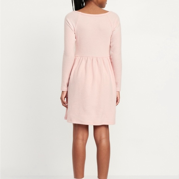 Long sleeve plush ribbed fit and flare dress - L - Picture 2 of 4